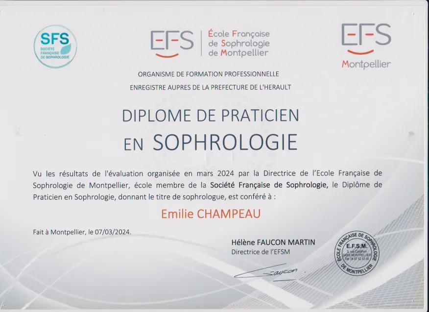 Diplôme de Sophrologie